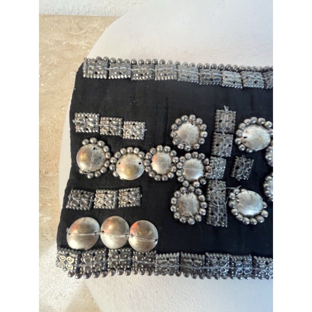 Y2K Express Boho Metal Beaded & Stud Moroccan Vintage Festival Wristlet Clutch - Picture 4 of 15